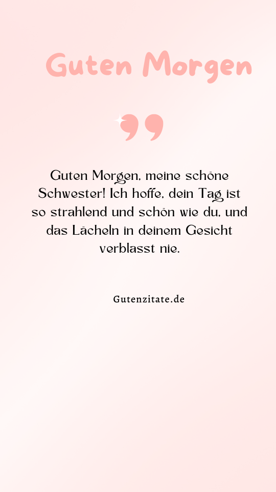 Guten Morgen  Schwester
