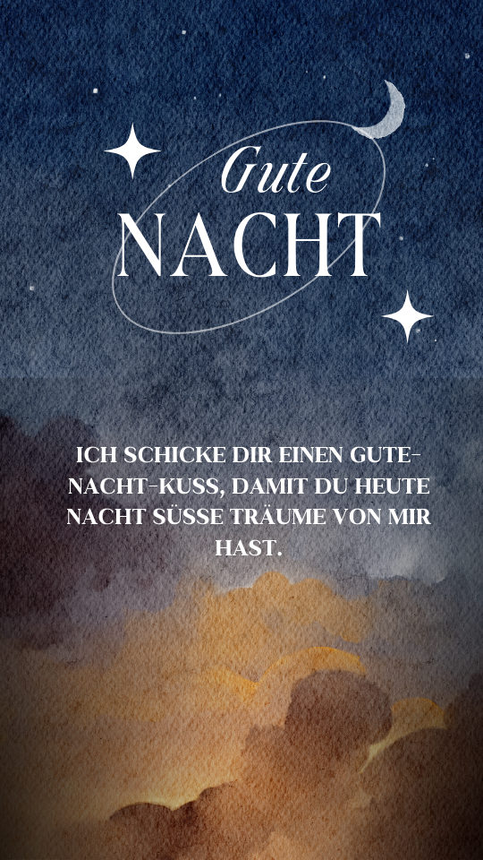 Gute Nacht Liebesnachrichten, um sie