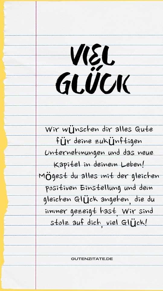  Viel Glück Nachrichten 