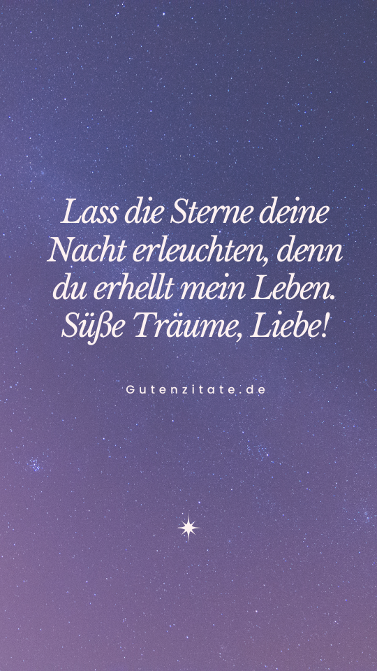 Gute Nacht Liebesnachrichten