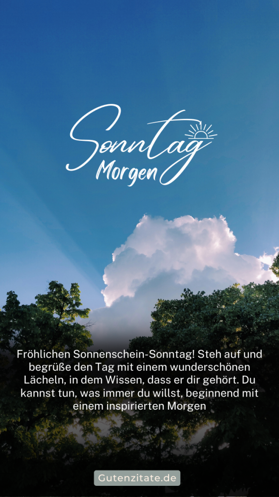 Guten Morgen Sonntag