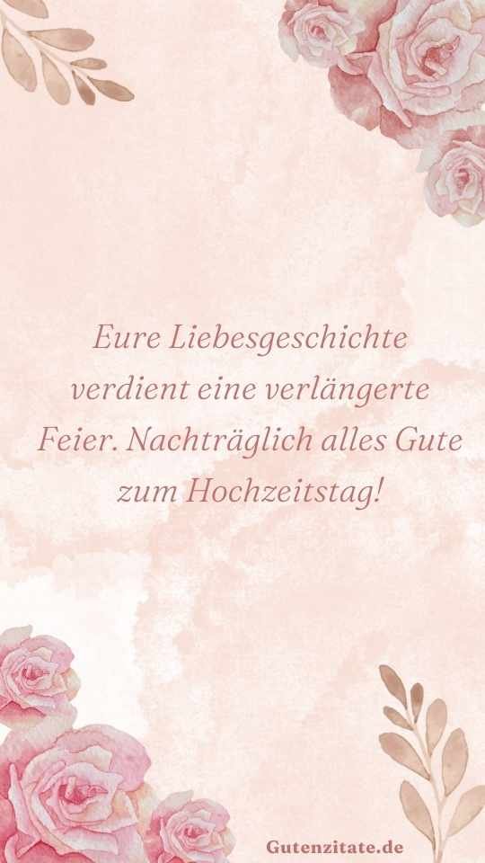 süße nachträgliche Glückwünsche zum Jubiläum