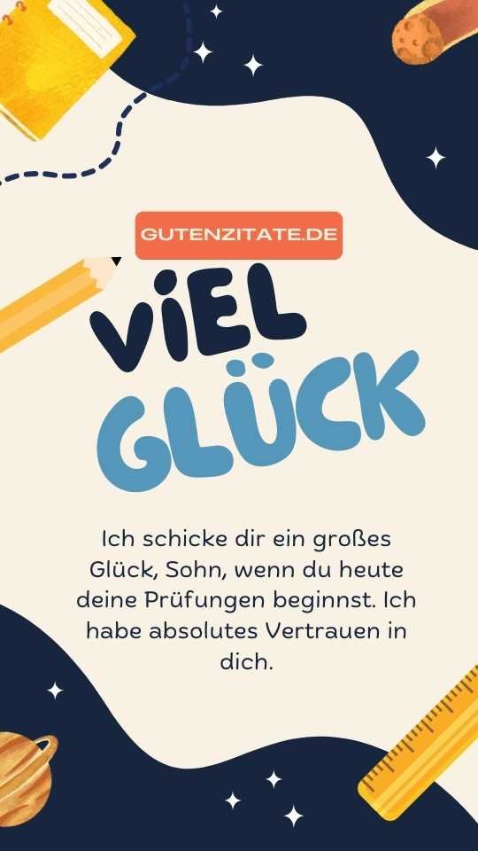 Viel Glück Wünsche für Prüfungen