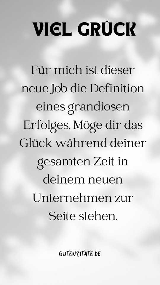 Viel Grück Nachrichten für einen neuen Job