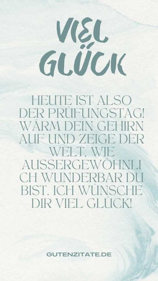 Viel Glück Wünsche für Prüfungen