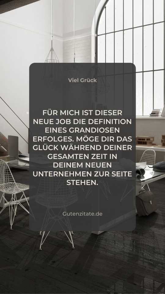 Viel Grück Nachrichten für einen neuen Job