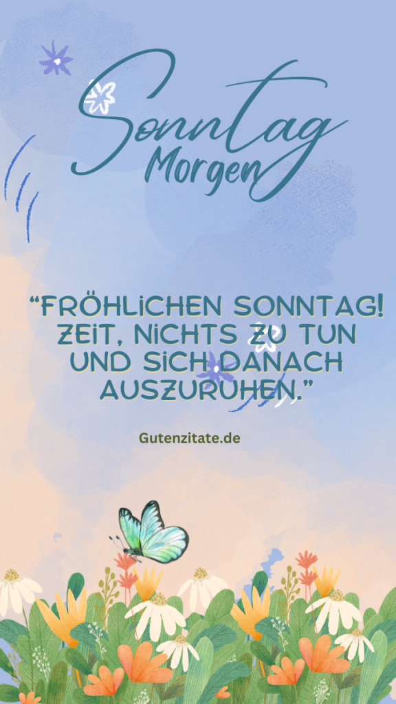 Guten Morgen Sonntag