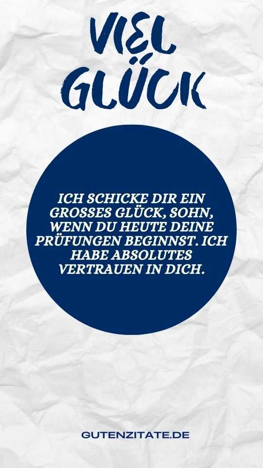 Viel Glück Wünsche für Prüfungen