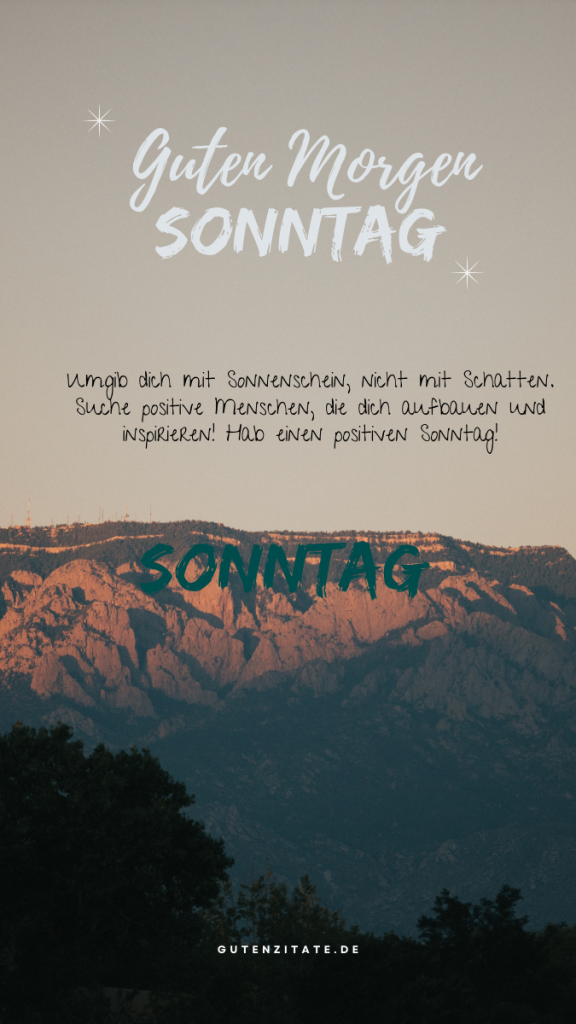 Guten Morgen Sonntag
