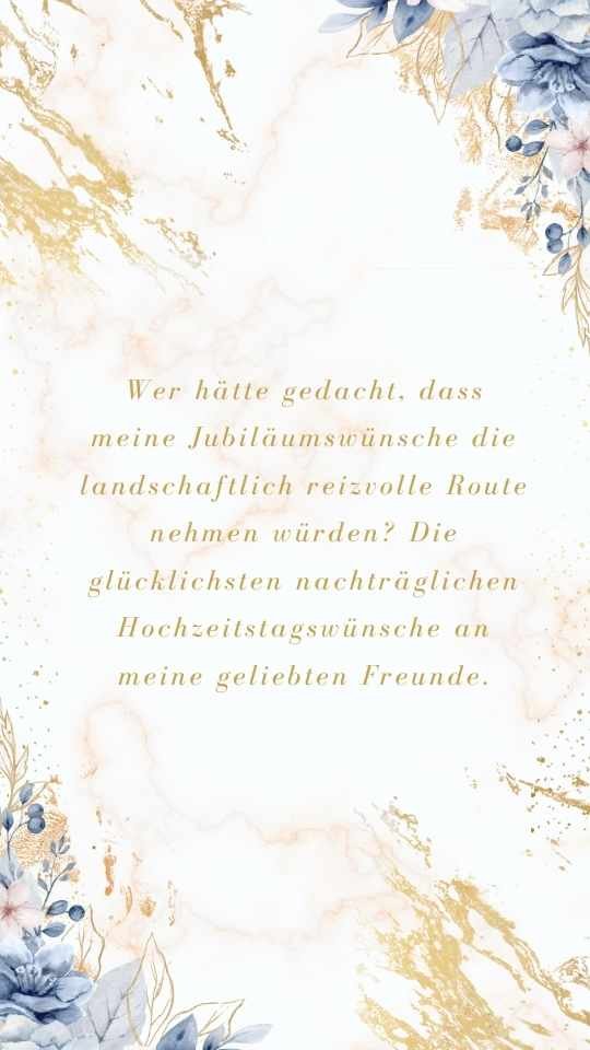 süße nachträgliche Glückwünsche zum Jubiläum